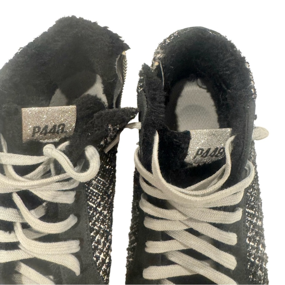 P448 from Bloomingdale’s skate faux fur suede trim high top sneakers size 40 9.5 - Picture 5 of 16